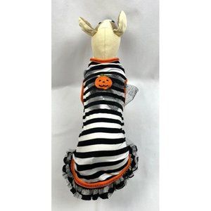 I See Spot Halloween Striped Dog Dress in L, NWT